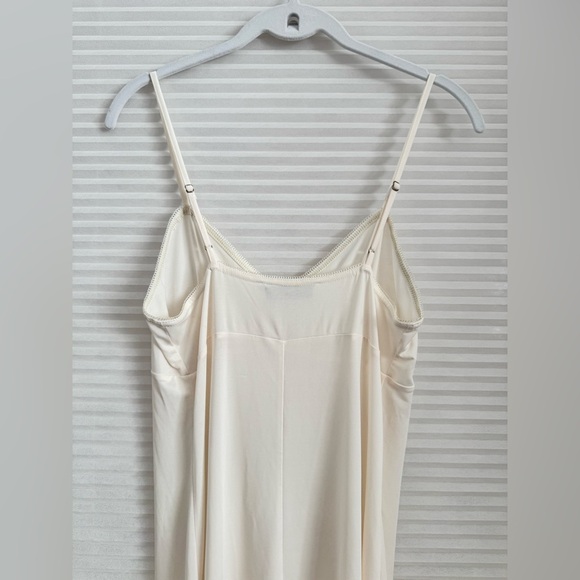 Zimmerman Spaghetti Strap V Neck Midi Slip lace trim Dress Cream / Ivory size 0 - Picture 11 of 16